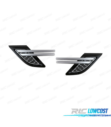 ENTRÉES D'AIR LATÉRALES RANGE ROVER SPORT 14-17 NOIR BRILLANT ARGENT