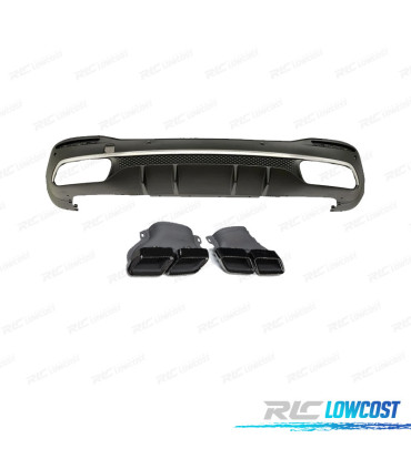 DIFFUSEUR ARRIÈRE MERCEDES W167 20- + EMBOUTS D´ÉCHAPPEMENT LOOK AMG GLS63