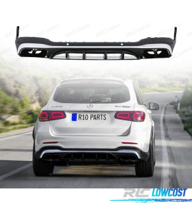 DIFFUSEUR MERCEDES X253 20-22 LOOK AMG GLC63 NOIR CHROMÉE