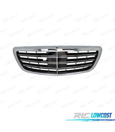 CALANDRE MERCEDES W222 18-20 LOOK S65 NOIR CHROMÉE
