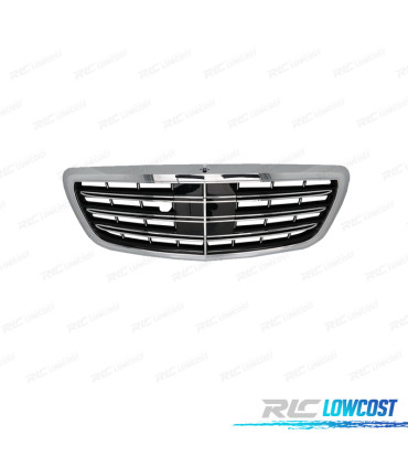 CALANDRE MERCEDES W222 18-20 LOOK S65 NOIR CHROMÉE