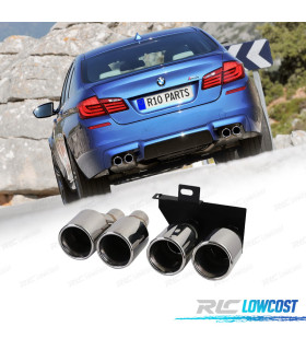 EMBOUT D'ÉCHAPPEMENT BMW F10 F11 F12 F13 10- INOX CHROMÉ