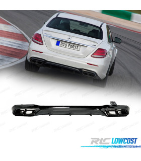 DIFFUSEUR ARRIÈRE MERCEDES W213 16-20 LOOK AMG E63 NOIR BRILLANT