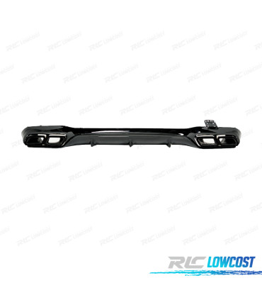 DIFFUSEUR ARRIÈRE MERCEDES W213 16-20 LOOK AMG E63 NOIR BRILLANT
