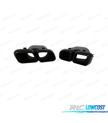 EMBOUTS D'ÉCHAPPEMENT MERCEDES W212 14-15 LOOK E63 NOIR BRILLANT