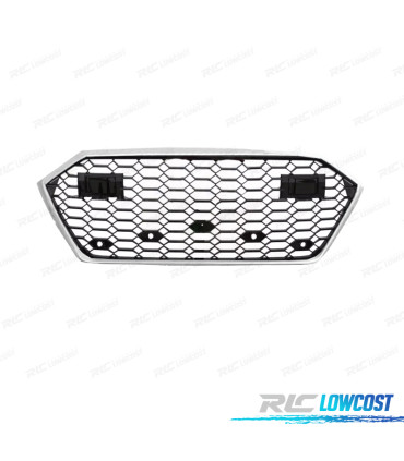 CALANDRE AUDI A7 A7L 19-23 LOOK RS7 NOIR CHROMÉE