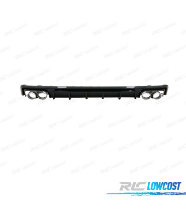 DIFFUSEUR ARRIÈRE AUDI A6 A6 AVANT 18-22 LOOK S6 NOIR BRILLANT + EMBOUTS