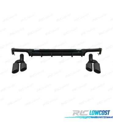 DIFFUSEUR ARRIÈRE AUDI A6  A6 AVANT19-24 LOOK S6 NOIR BRILLANT