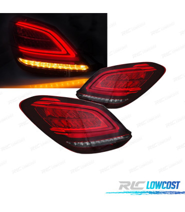 PILOTES MERCEDES CLASSE C W205 14-18 LED ROUGE BLANC