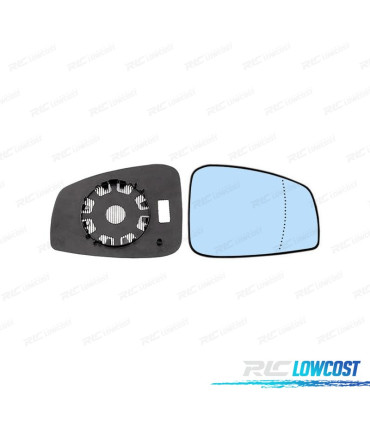 GLACE RÉTROVISEUR BASE DROITE RENAULT LAGUNA III 07- BLEU