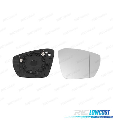 GLACE RÉTROVISEUR BASE DROITE SKODA OCTAVIA 13-20 CONVEXE THERMIQUE
