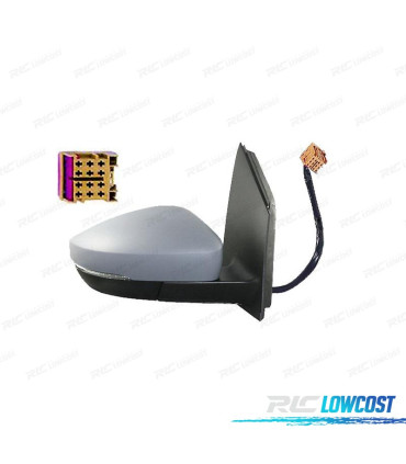 RÉTROVISEUR COMPLET DROIT VOLKSWAGEN VW POLO 09-17 ÉLECTRIQUE PRIMÉ