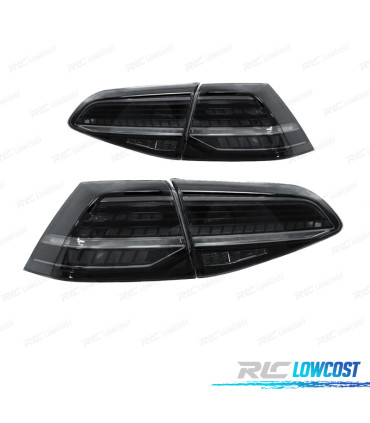 FEUX ARRIÈRE LED VOLKSWAGEN VW GOLF 7 7.5 12-20 CLIGNOTANTS DYNAMIQUES FUMÉS