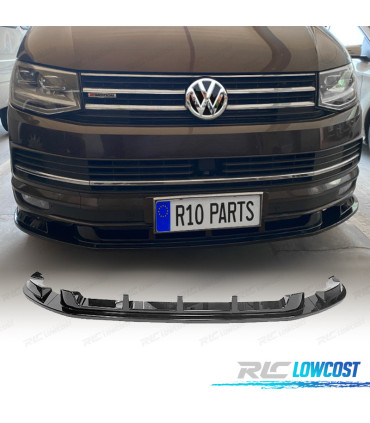 SPOILER LAME AVANT VOLKSWAGEN VW TRANSPORTER T6 15-19 NOIR BRILLANT