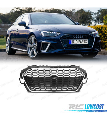 GRILLE AUDI A4 B9 20- LOOK S LINE NOIR CHROME