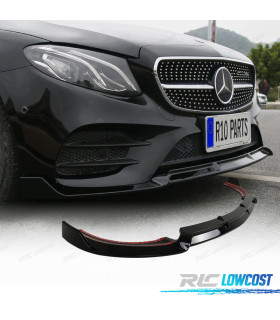 SPOILER LÈVRE AVANT MERCEDES CLASSE E W213 16-20 LOOK SPORT NOIR BRILLANT