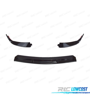 SPOILER LAME DE PARE-CHOCS AVANT MERCEDES CLASSE C W205 14-18 LOOK AMG NOIR BRILLANT