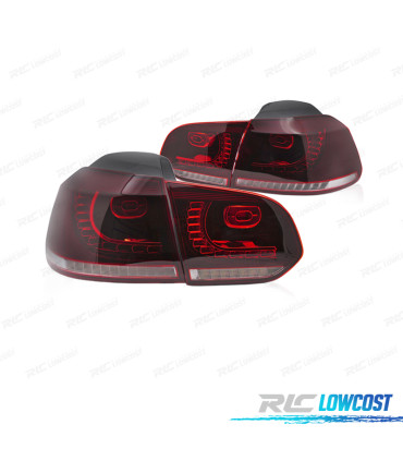 FEUX ARRIÈRE POUR VOLKSWAGEN VW GOLF 6 08-13 LED ROUGE BLANC