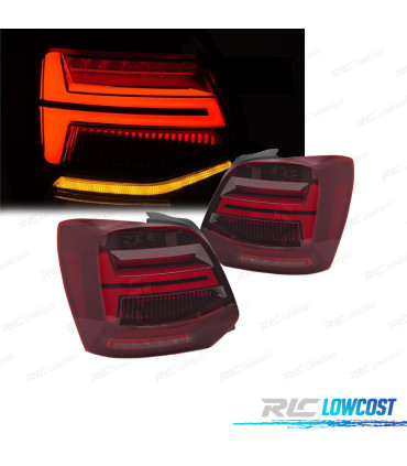 FEUX ARRIÈRE VOLKSWAGEN VW POLO V 09-17 LED ROUGE DYNAMIQUES