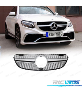 CALANDRE MERCEDES GLC X253 LOOK SPORT 15-18 FOND NOIR CHROMÉ