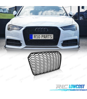 GRILLE AUDI A6 C7 4G 14-18 LOOK RS6 2020 NOIR MAT