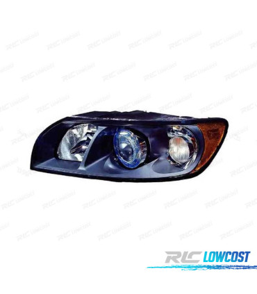 PHARE GAUCHE VOLVO S40 V50 04-07 FOND NOIR H7 + HB3
