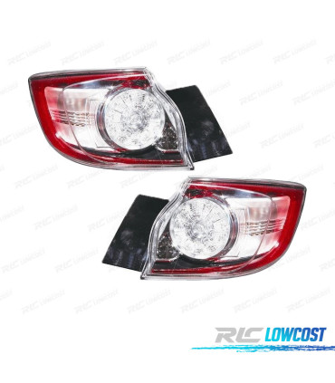 FEUX ARRIÈRE MAZDA 3 HATCHBACK 5P 09-13 LED BLANC ROUGE