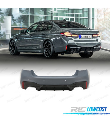 PARE-CHOCS ARRIÈRE BMW G30 LCI 21-23 LOOK M5 PDC DOUBLE SORTIE
