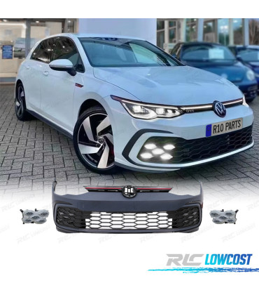 PARE-CHOCS AVANT VOLKSWAGEN VW GOLF 8 LOOK GTI + FEUX ANTIBROUILLARD