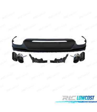 DIFFUSEUR AUDI Q7 20-23 LOOK SQ7 + EMBOUTS D'ÉCHAPPEMENT NOIR