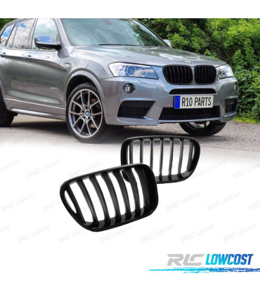 CALANDRES BMW X3 F25 10-14 LOOK M PERFORMANCE NOIR MAT
