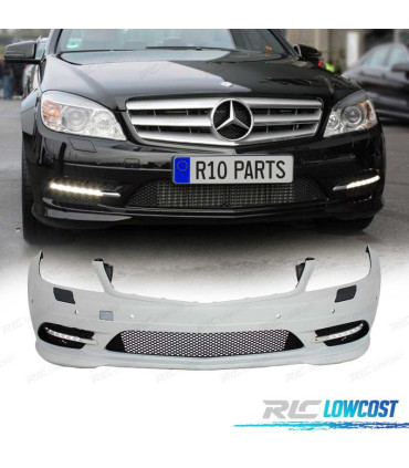 PARE CHOCS FRONTAL MERCEDES W204 LOOK AMG C63 07-11