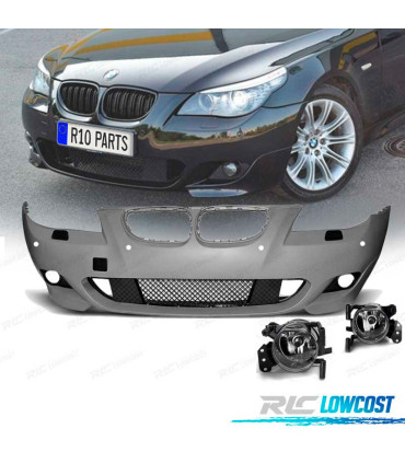 PARE-CHOCS FRONTAL BMW E60 61 07-10 LOOK M PDC + ANTIBROUILLARD