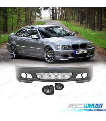 PARE CHOCS FRONTAL BMW E46 COUPE CABRIO + ANTIBROUILLARDPACK LOOK M