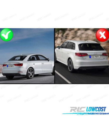 DIFFUSEUR AUDI A3 8V 12-16 LOOK RS + EMBOUTS D´ÉCHAPPEMENT