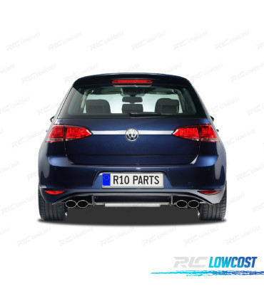 DIFUSEUR VOLKSWAGEN VW GOLF 7 VII 12-17 LOOK R132 SORTIE DOUBLE