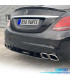 DIFFUSEUR MERCEDES CLASSE C W205 AMG BERLINE 14-17 NOIR BRILLANT + 2 EMBOUTS D'ÉCHAPPEMENT AMG