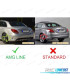 DIFFUSEUR MERCEDES CLASSE C W205 AMG BERLINE 14-17 NOIR BRILLANT + 2 EMBOUTS D'ÉCHAPPEMENT AMG
