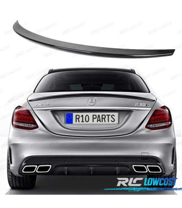 AILERON BECQUET LAME COFFRE MERCEDES C W205 14- LOOK AMG NOIR BRILLANT