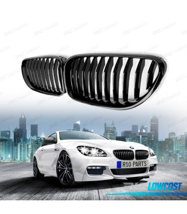 CALANDRES BMW F06 F12 F13 11-18 LOOK PERFORMANCE NOIR BRILLANT