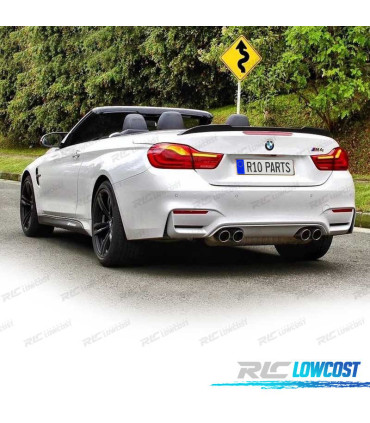 AILERON BECQUET BMW SÉRIE 4 F33 F83 CABRIO LOOK M4 NOIR BRILLANT