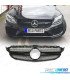 GRILLE MERCEDES W205 14-18 LOOK AMG C63 CAMÉRA NOIR BRILLANT