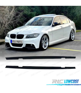RAJOUTS BAS DE CAISSE BMW E90 05-11 LOOK M PERFORMANCE NOIR BRILLANT