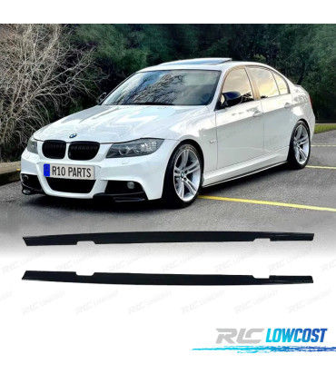 RAJOUTS BAS DE CAISSE BMW E90 LOOK M PERFORMANCE NOIR BRILLANT