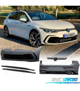 KIT CARROSSERIE VOLKSWAGEN VW GOLF VIII LOOK R LINE PARE CHOCS + BAS DE CAISSE