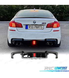 DIFFUSEUR BMW F10 11-17 LOOK M5 NOIR BRILLANT AVEC FEU DE STOP