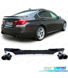DIFFUSEUR ARRIÈRE BMW F10 F11 10-17 LOOK M PERFORMANCE NOIR BRILLANT + EMBOUTS NOIR