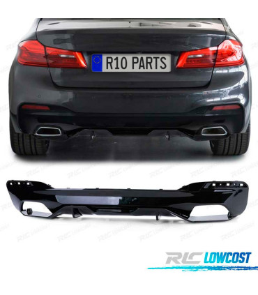 DIFFUSEUR ARRIÈRE BMW G30 G31 16- LOOK M PERFORMANCE NOIR BRILLANT