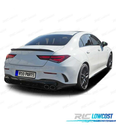 DIFFUSEUR MERCEDES CLA C118 19- LOOK AMG NOIR BRILLANT + EMBOUTS D'ÉCHAPPEMENT
