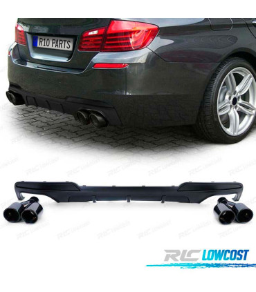 DIFFUSEUR ARRIÈRE BMW F10 F11 10-17 LOOK M PERFORMANCE + EMBOUTS NOIR
